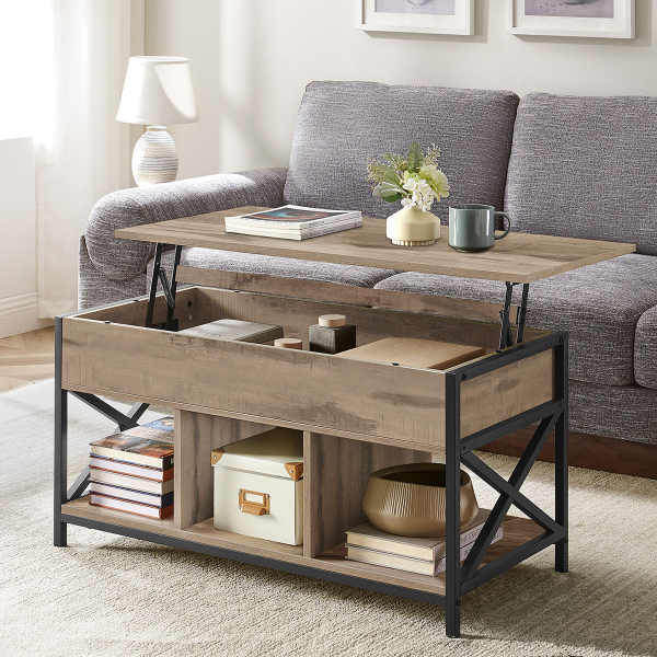 Τραπέζι Σαλονιού Με Σερβιτόρο & 3 Ράφια (100x50x49) Vasagle LCT202B50