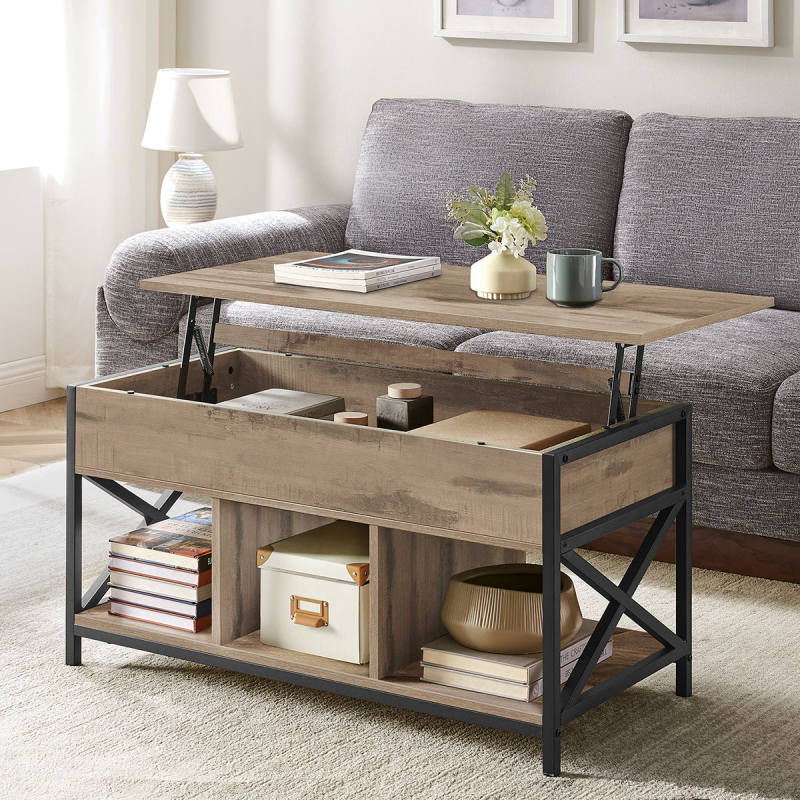 Τραπέζι Σαλονιού Με Σερβιτόρο & 3 Ράφια (100x50x49) Vasagle LCT202B50