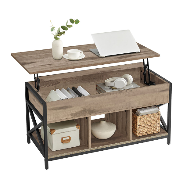 Τραπέζι Σαλονιού Με Σερβιτόρο & 3 Ράφια (100x50x49) Vasagle LCT202B50