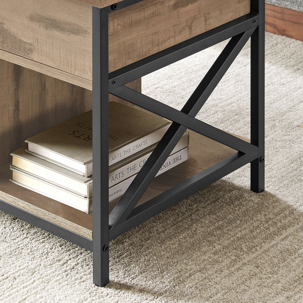 Τραπέζι Σαλονιού Με Σερβιτόρο & 3 Ράφια (100x50x49) Vasagle LCT202B50