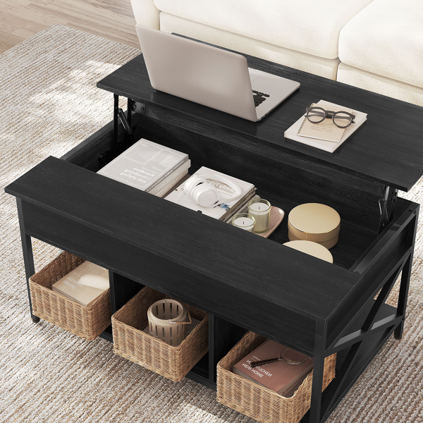 Τραπέζι Σαλονιού Με Σερβιτόρο & 3 Ράφια (100x60x48) Vasagle LCT205B22V1