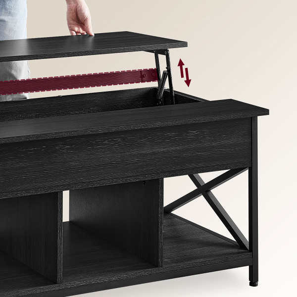 Τραπέζι Σαλονιού Με Σερβιτόρο & 3 Ράφια (100x60x48) Vasagle LCT205B22V1