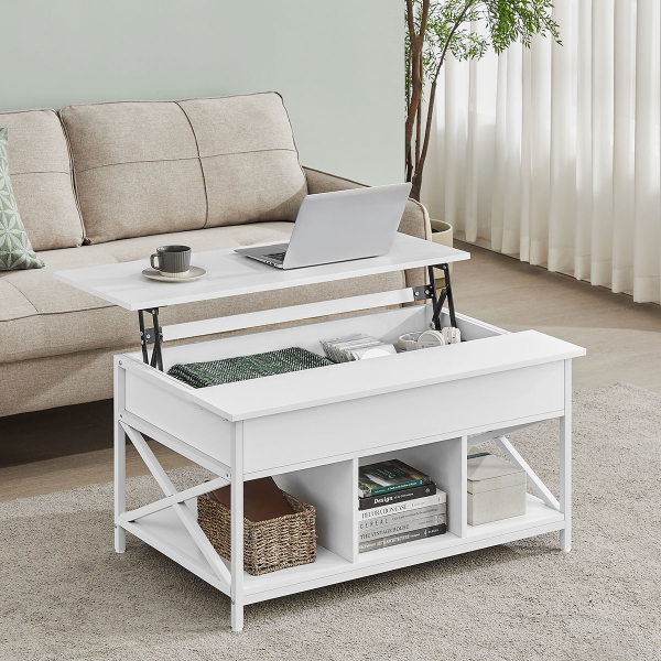 Τραπέζι Σαλονιού Με Σερβιτόρο & 3 Ράφια (100x60x48) Vasagle LCT205W46V1