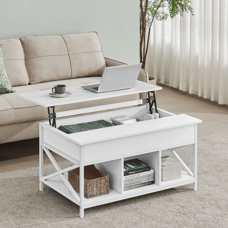 Τραπέζι Σαλονιού Με Σερβιτόρο & 3 Ράφια (100x60x48) Vasagle LCT205W46V1