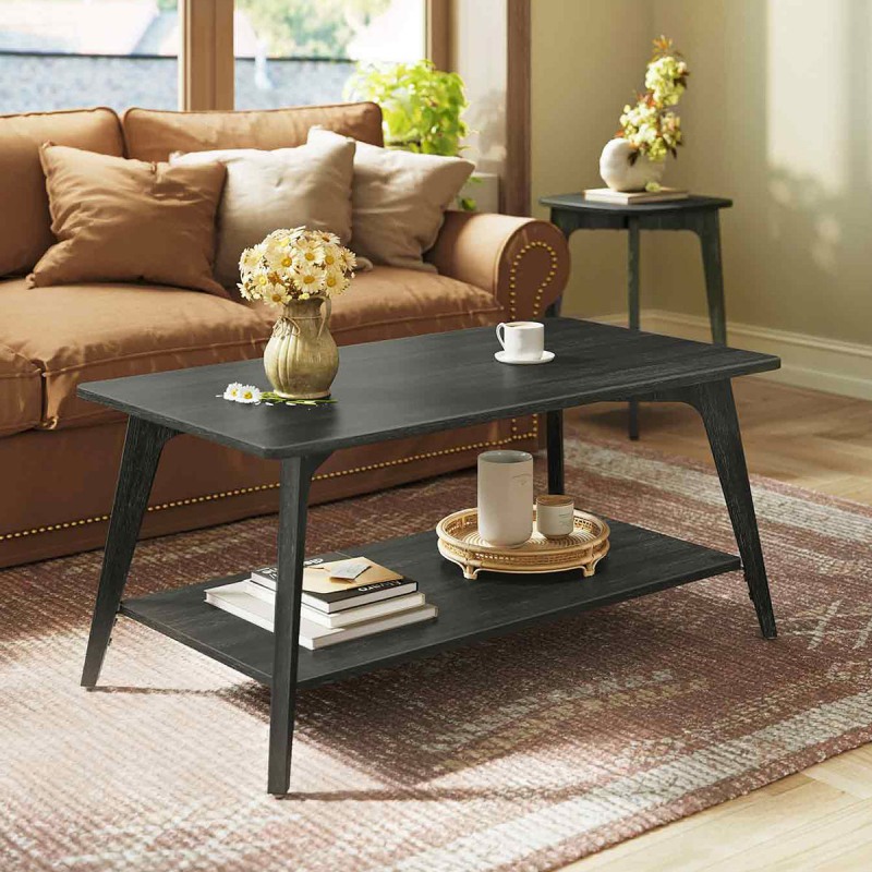 Τραπέζι Σαλονιού Με Ράφι (100x55x45) Vasagle LCT249B01