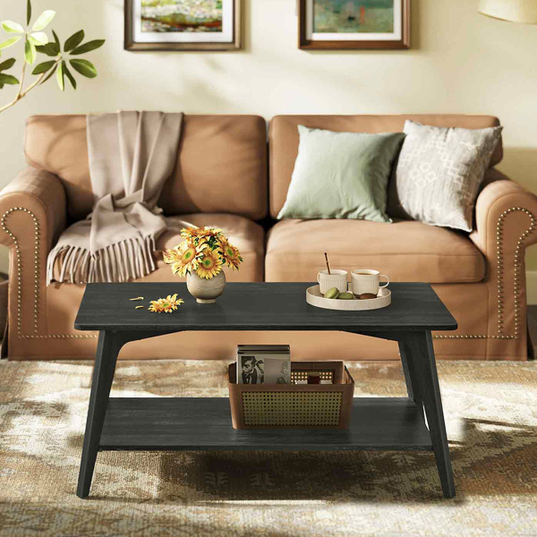 Τραπέζι Σαλονιού Με Ράφι (100x55x45) Vasagle LCT249B01