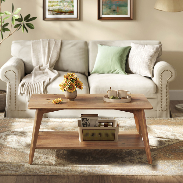 Τραπέζι Σαλονιού Με Ράφι (100x55x45) Vasagle LCT249K01