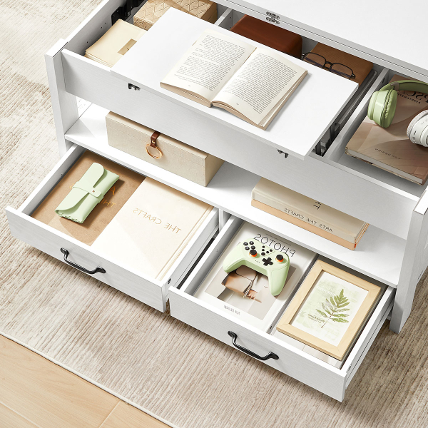 Τραπέζι Σαλονιού Με Σερβιτόρο Επεκτεινόμενο (100x50x49.1) Vasagle LCT254W02