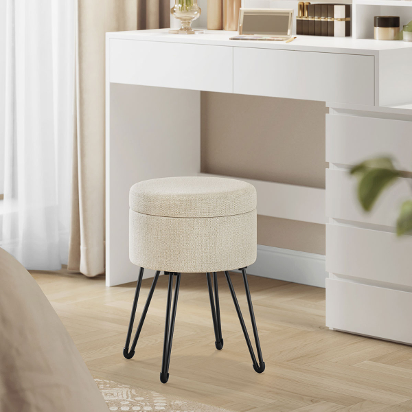 Σκαμπό Με Αποθηκευτικό Χώρο (Φ32.5x44.1) Songmics LOM002W01