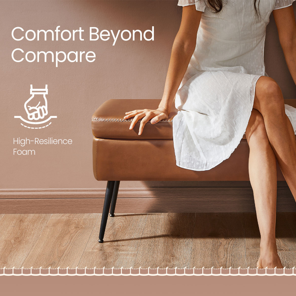 Ταμπουρέ Με Αποθηκευτικό Χώρο (120x40x45) Vasagle LOM074K01