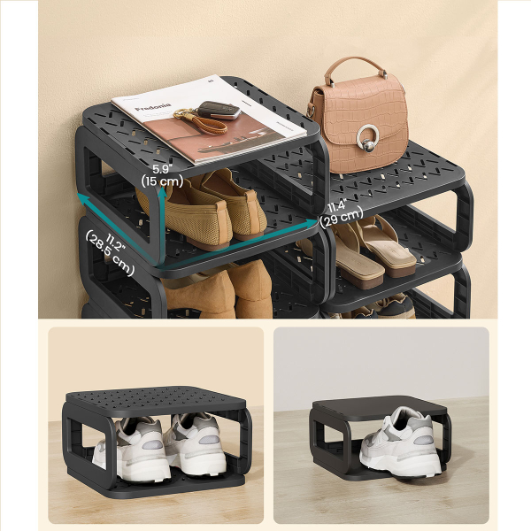 Ράφια Αποθήκευσης - Παπουτσοθήκη 10τμχ Songmics LPC038B01