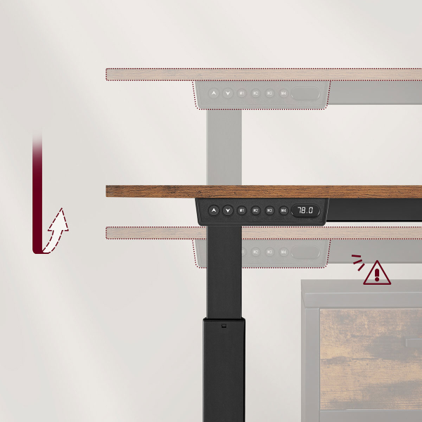 Ηλεκτρικό Γραφείο (140x60x72/120) Με Ρυθμιζόμενο Ύψος Vasagle LSD174KD01