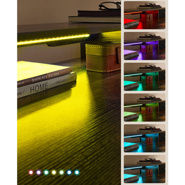 Ηλεκτρικό Γραφείο Με Ενσωματωμένες Πρίζες (140x60x72/120) & Ρυθμιζόμενο Ύψος Vasagle LSD184KD02