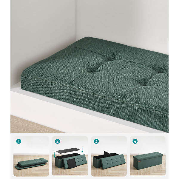 Ταμπουρέ Με Αποθηκευτικό Χώρο (110x38x38) Songmics LSF077C01V1