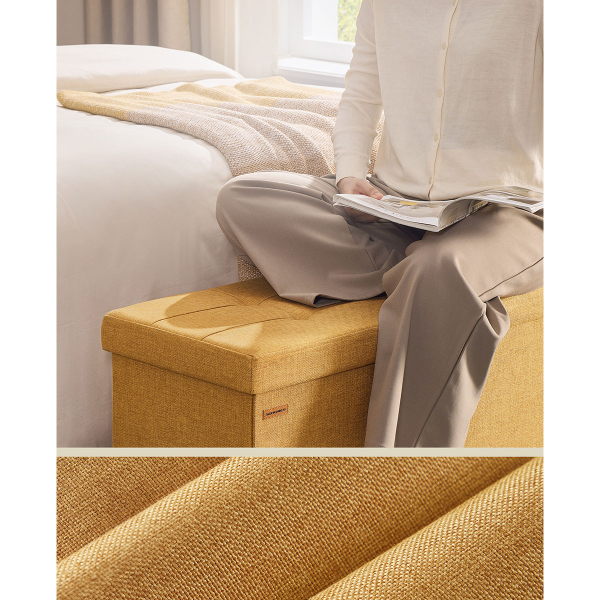 Ταμπουρέ Με Αποθηκευτικό Χώρο (110x38x38) Songmics LSF077K04V1