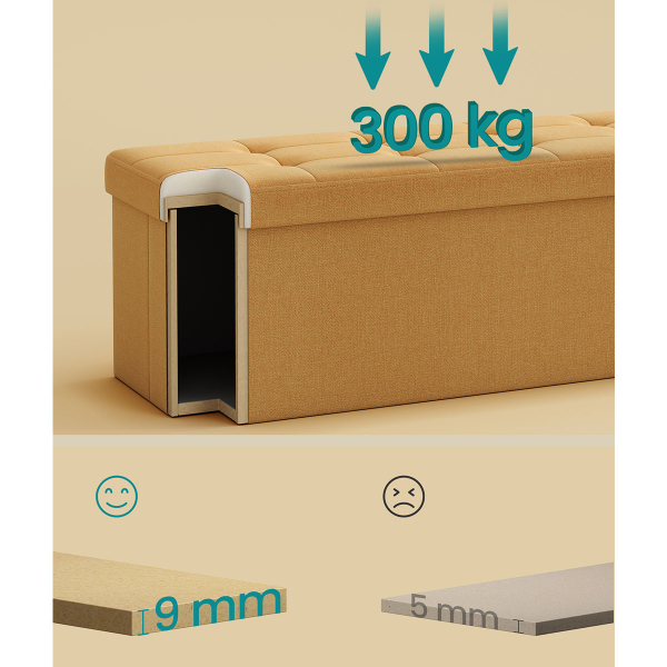 Ταμπουρέ Με Αποθηκευτικό Χώρο (110x38x38) Songmics LSF077K04V1