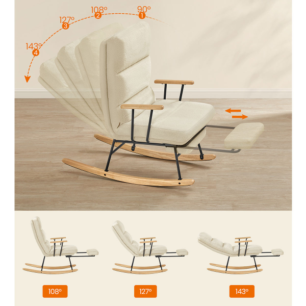 Πολυθρόνα Relax Κουνιστή (97x64x100) Songmics LYY016LJ01