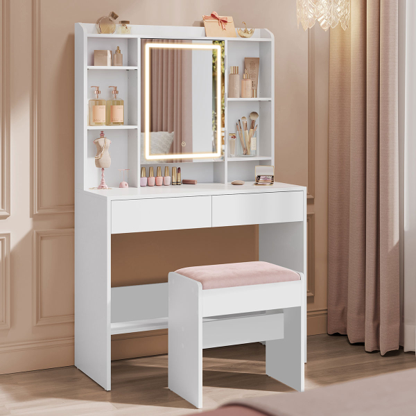 Σκαμπό (45x28.6x49.5) Vasagle RDS001W01