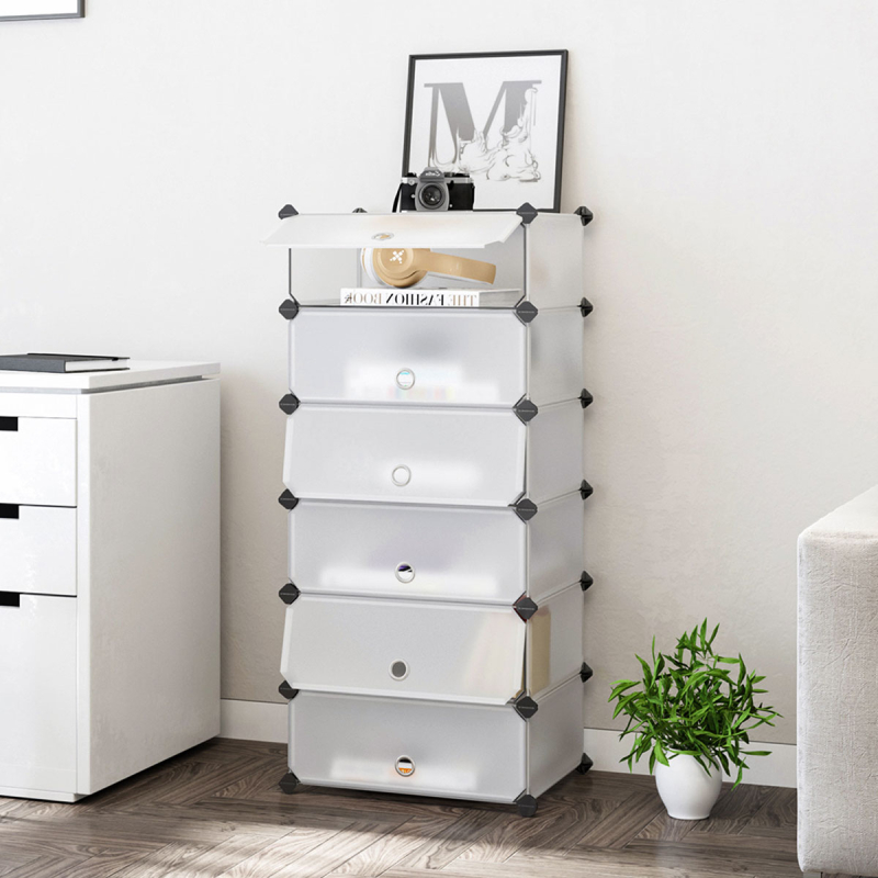 Κουτιά Αποθήκευσης - Παπουτσοθήκη 6τμχ Songmics LPC06W