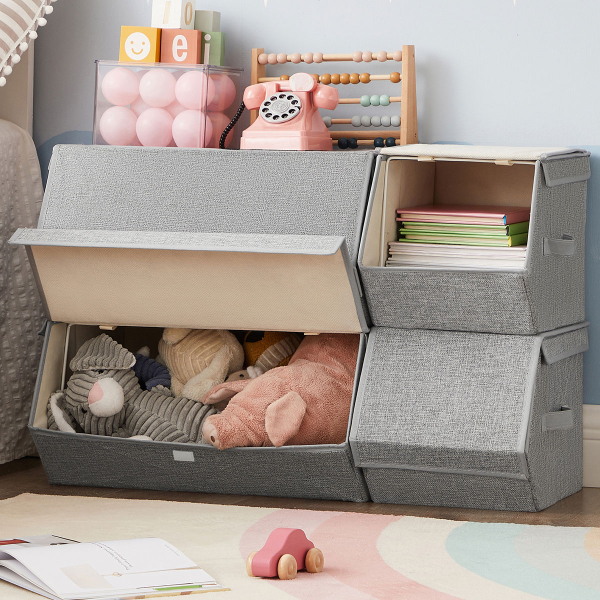 Κουτιά Αποθήκευσης (Σετ 4τμχ) Songmics RLB22GYV1