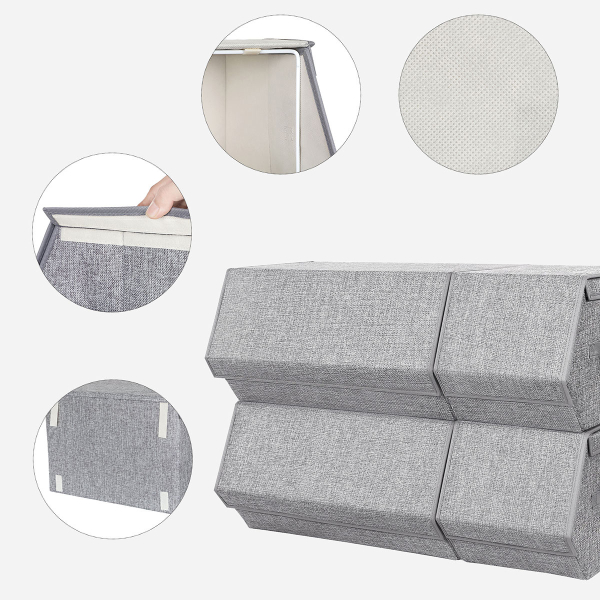 Κουτιά Αποθήκευσης (Σετ 4τμχ) Songmics RLB22GYV1