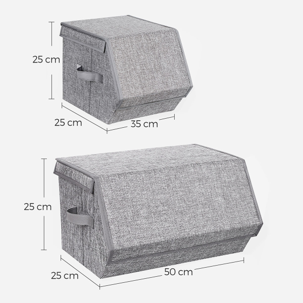 Κουτιά Αποθήκευσης (Σετ 4τμχ) Songmics RLB22GYV1