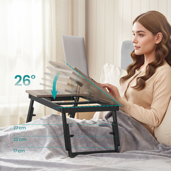 Πτυσσόμενο Βοηθητικό Τραπεζάκι Για Λάπτοπ (55x35x23) Songmics LLD105W01