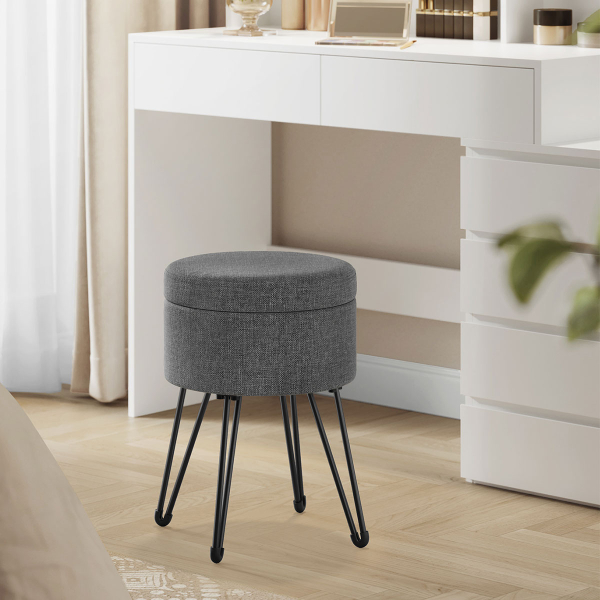 Σκαμπό Με Αποθηκευτικό Χώρο (Φ32.5x44.1) Songmics LOM002G01