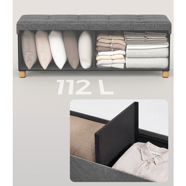 Ταμπουρέ Με Αποθηκευτικό Χώρο (110x38x40) Songmics LSF018G11