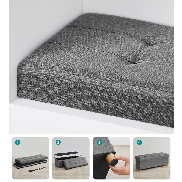 Ταμπουρέ Με Αποθηκευτικό Χώρο (110x38x40) Songmics LSF018G11