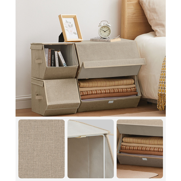 Κουτιά Αποθήκευσης (Σετ 4τμχ) Songmics RLB022Y02V1