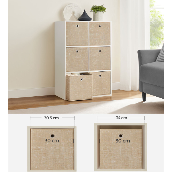 Κουτιά Αποθήκευσης (Σετ 6τμχ) Songmics RFB006K03