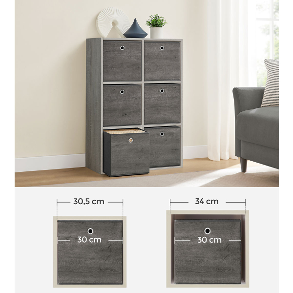 Κουτιά Αποθήκευσης (Σετ 6τμχ) Songmics RFB102G01