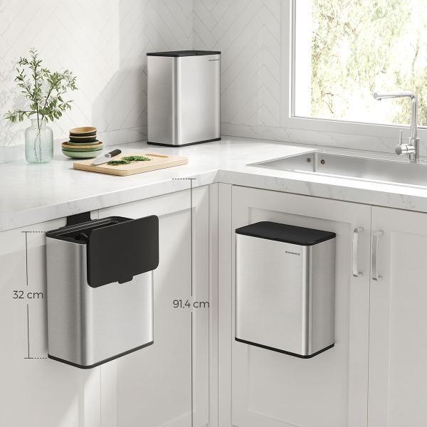 Κάδος Κουζίνας Ντουλαπιού (25.8x15.2x32) 8lt Songmics LTB810E08