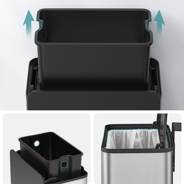 Κάδος Κουζίνας Ντουλαπιού (25.8x15.2x32) 8lt Songmics LTB810E08