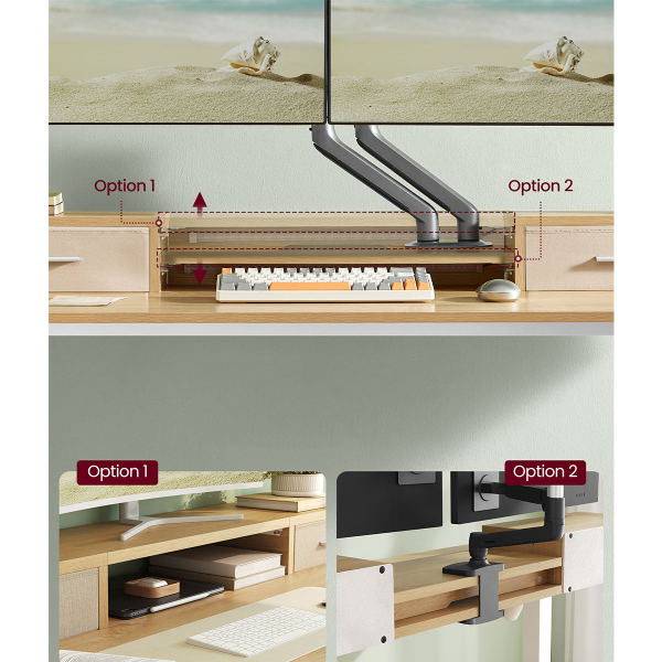 Ηλεκτρικό Γραφείο Με Ενσωματωμένες Πρίζες (140x60x72/120) & Ρυθμιζόμενο Ύψος Vasagle LSD184YD01