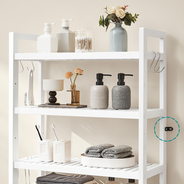 Ραφιέρα Δαπέδου Μπάνιου (63x26x185) Songmics BTS041W01V1