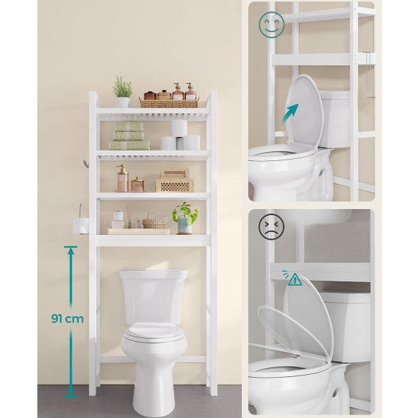 Ραφιέρα Δαπέδου Μπάνιου (63x26x185) Songmics BTS041W01V1