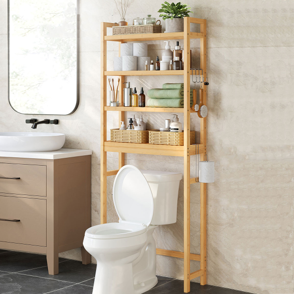 Ραφιέρα Δαπέδου Μπάνιου (63x26x185) Songmics BTS041N01V1