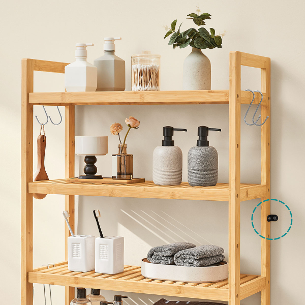 Ραφιέρα Δαπέδου Μπάνιου (63x26x185) Songmics BTS041N01V1