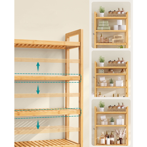 Ραφιέρα Δαπέδου Μπάνιου (63x26x185) Songmics BTS041N01V1