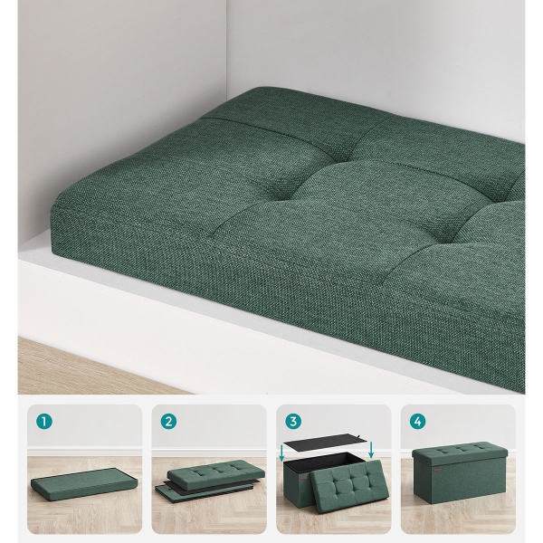 Ταμπουρέ Με Αποθηκευτικό Χώρο (76x38x38) Songmics LSF047C51