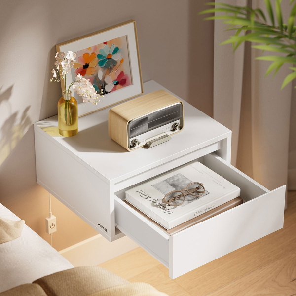 Επιτοίχιο Κομοδίνο Με Συρτάρι & Led (40x35x19) Vasagle LET654W01