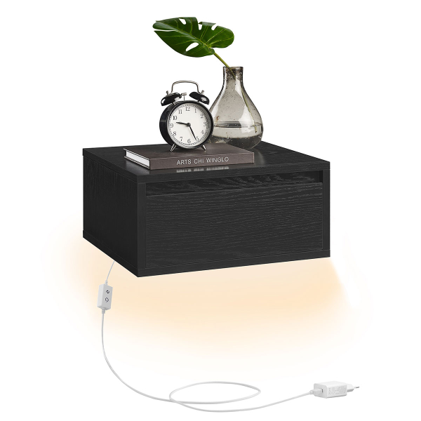 Επιτοίχιο Κομοδίνο Με Συρτάρι & Led (40x35x19) Vasagle LET654B01