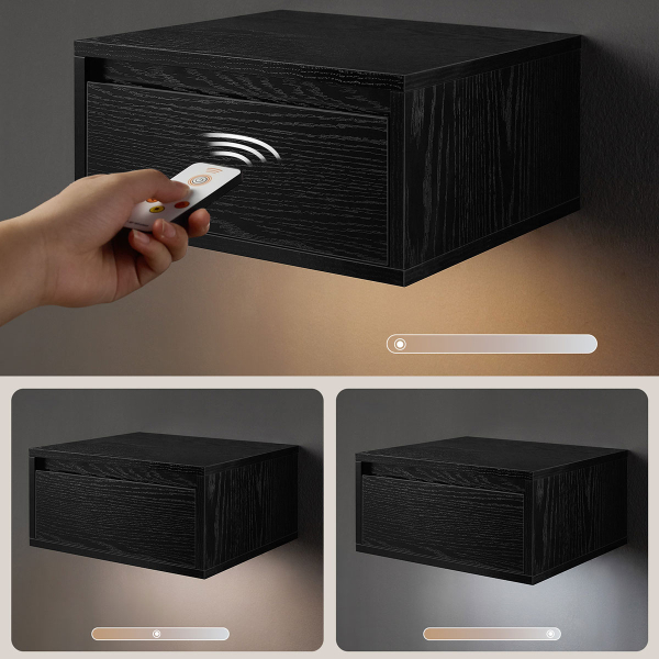 Επιτοίχιο Κομοδίνο Με Συρτάρι & Led (40x35x19) Vasagle LET654B01