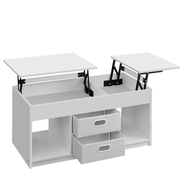 Τραπέζι Σαλονιού Με Σερβιτόρο Ράφια & Συρτάρια (100x50x48.5) Vasagle LCT210W01