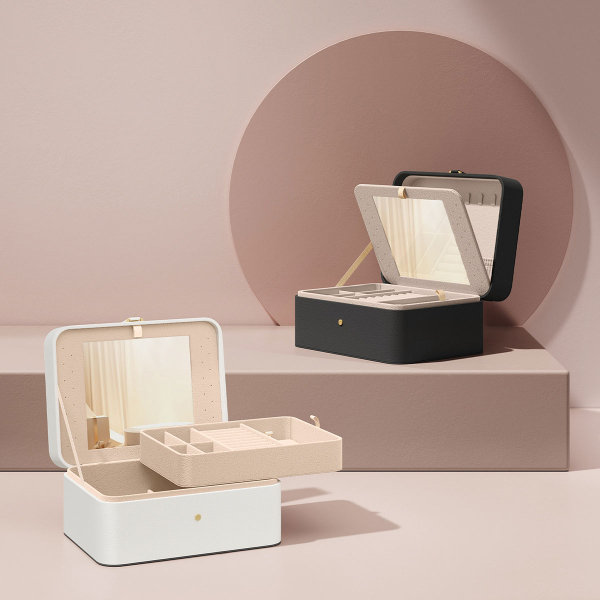 Μπιζουτιέρα Κουτί Με Καθρέφτη (22x17.6x11) Songmics JBC200W01