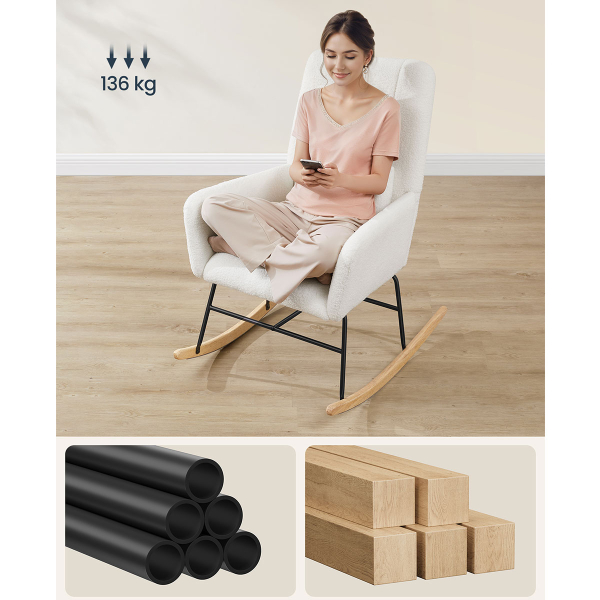 Πολυθρόνα Κουνιστή (89.5x67.5x106) Songmics LYY500WD01