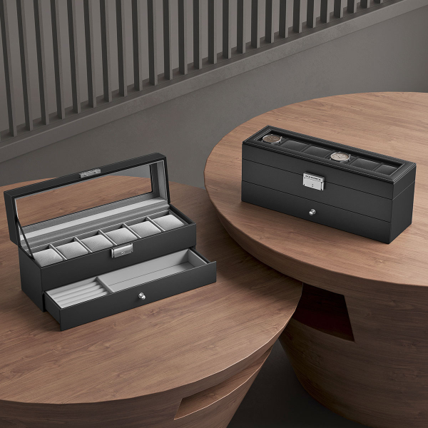 Θήκη Για 6 Ρολόγια & Κοσμήματα (32.5x10x13.5) Songmics JWB060G01