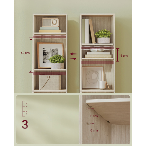 Βιβλιοθήκη Δαπέδου 6 Θέσεων (40x24x178.5) Vasagle LBC167L01